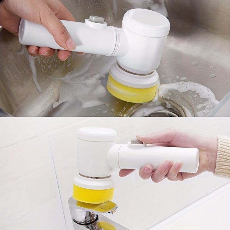 Brosse de nettoyage rotative électrique, rechargeable par USB, pour cuisine, salle de bain, automatique