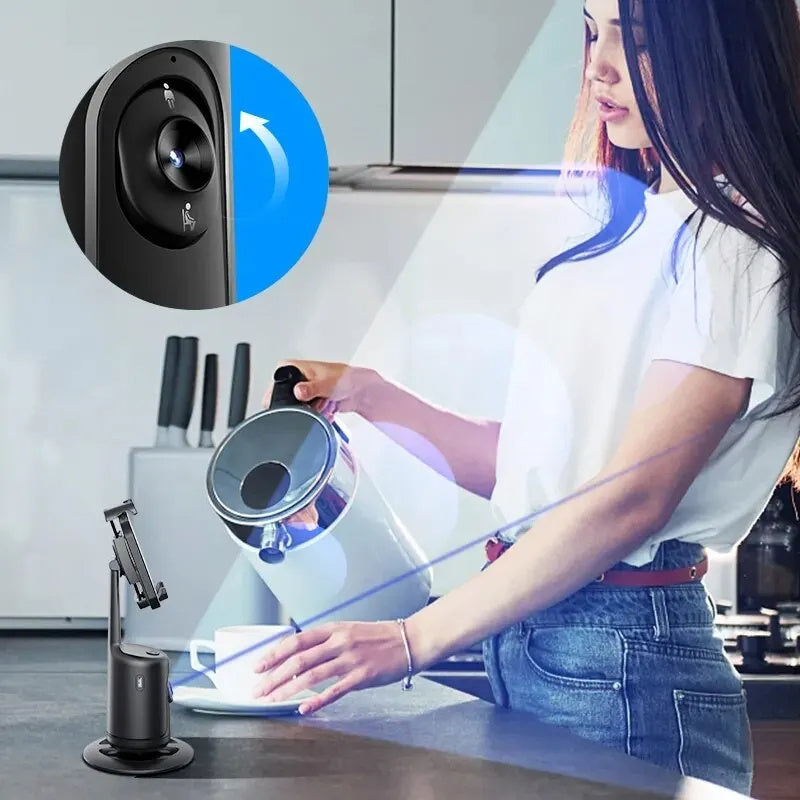 Cardan intelligent à 360° avec suivi automatique du visage, support de téléphone intelligent pour smartphone, vidéo, vlog, stabilisateur en direct, trépied