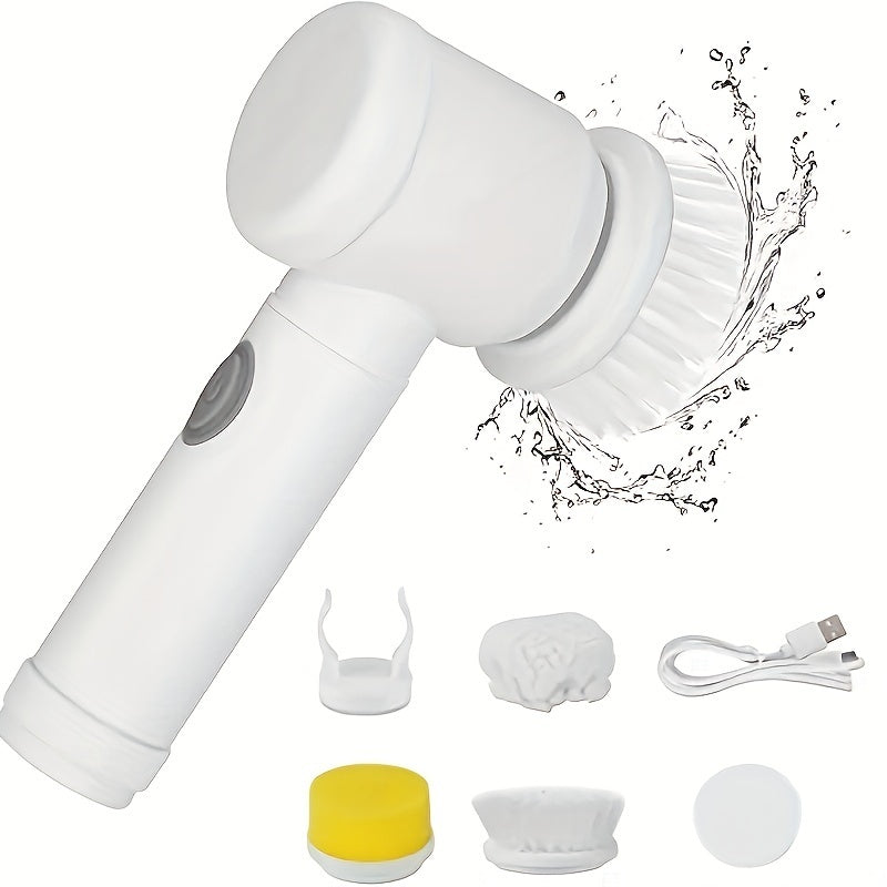 Brosse de nettoyage rotative électrique, rechargeable par USB, pour cuisine, salle de bain, automatique