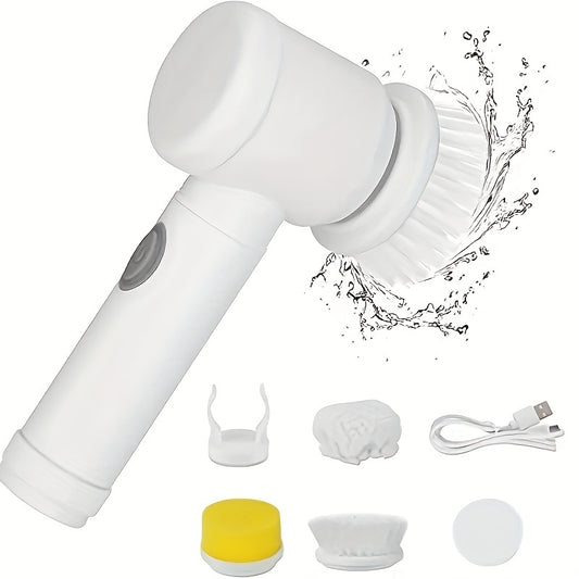Brosse de nettoyage rotative électrique, rechargeable par USB, pour cuisine, salle de bain, automatique