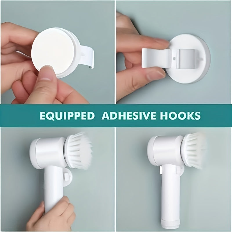 Brosse de nettoyage rotative électrique, rechargeable par USB, pour cuisine, salle de bain, automatique