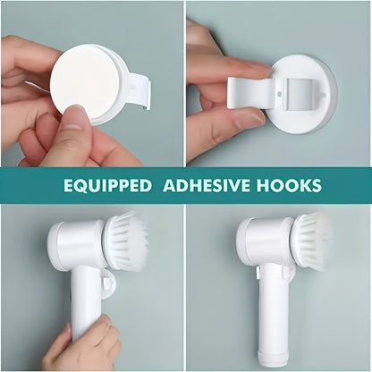 Brosse de nettoyage rotative électrique, rechargeable par USB, pour cuisine, salle de bain, automatique